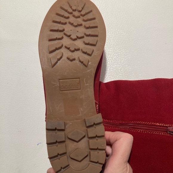 BIOTIME Sz 10 Premium Suede Shearling Lined Removable Insole Rubber Sole  Boots - Picture 4 of 16